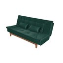 Ver imagem 2 de Sofá Cama Versátil Pés de Madeira Espuma D33 Verde 403 Império Estofados