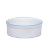 Kit Comedouro e Bebedouro de Porcelana 600ml Borda Azul - 2