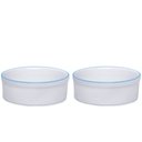Ver imagem 1 de Kit Comedouro e Bebedouro de Porcelana 600ml Borda Azul