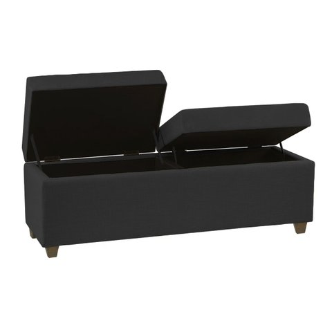 Recamier Bau Paris 1,20m Suede Grafite - Clique Decor Clique decorações