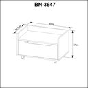 Ver imagem 4 de Balcão Gabinete 60cm com 1 Gavetas e Rodízio Bn3647 Branco - Tecno