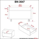 Ver imagem 5 de Balcão Gabinete 60cm com 1 Gavetas e Rodízio Bn3647 Branco - Tecno