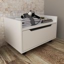 Ver imagem 3 de Balcão Gabinete 60cm com 1 Gavetas e Rodízio Bn3647 Branco - Tecno