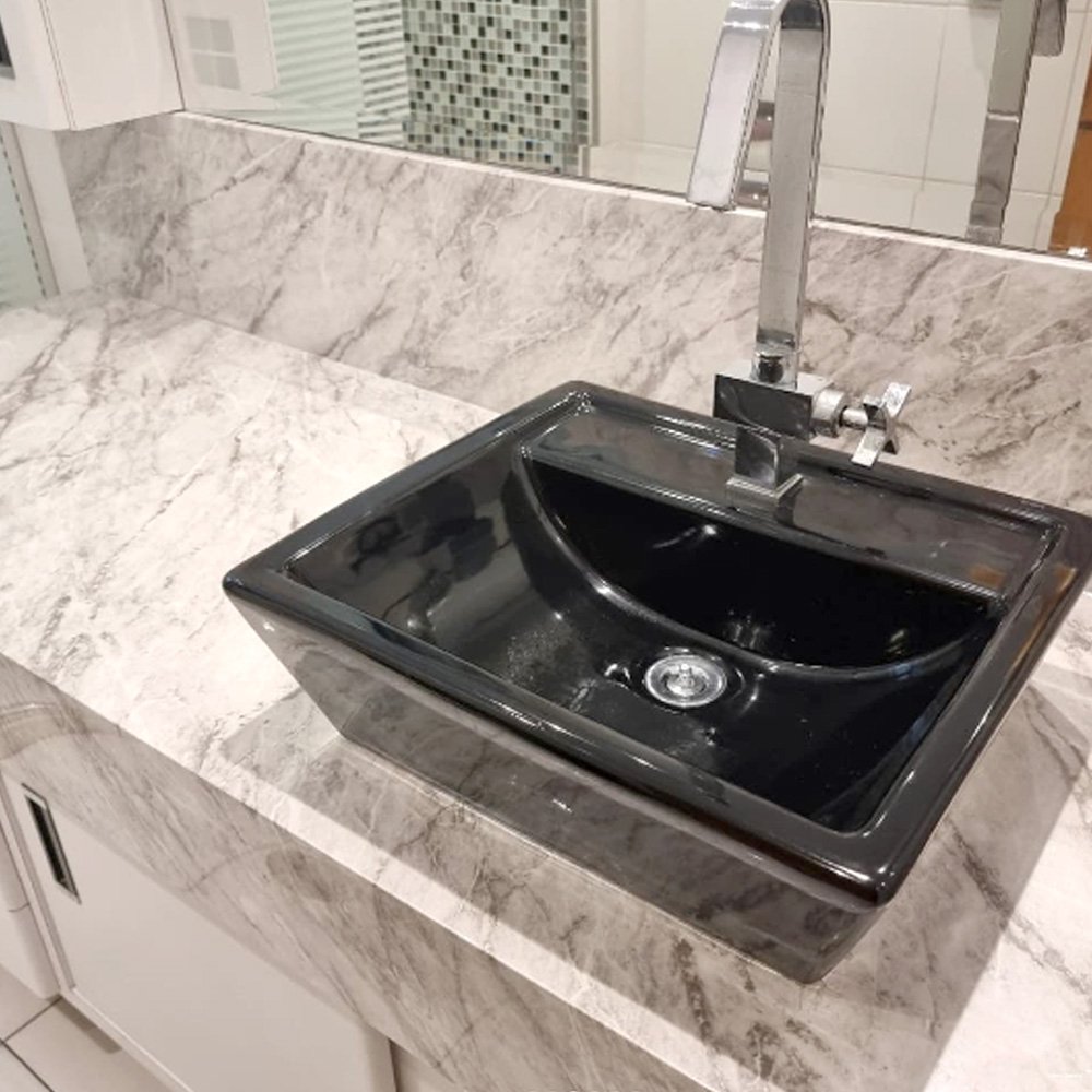 Adesivo para Pia Bancada Imprimax Gold Pedra Mármore Carrara 1,22 X 1 ...