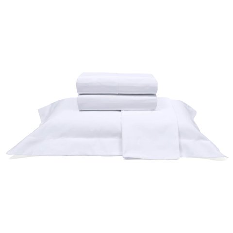Jogo de Cama Casal Branco 1000 Fios Luxo Percal 4 Peças 100% Algodão Buettner