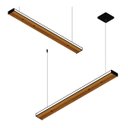 Ver imagem 3 de Pendente Led Topázio 36w 4000lm Bivolt em Madeira Maciça