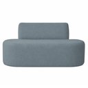 Ver imagem 3 de Sofá Reto 02 Lugares 150cm Mônaco Bouclé Azul Claro - Nexta Casa