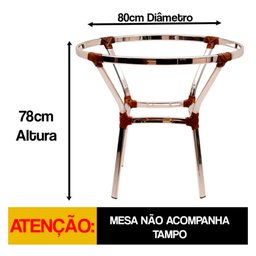 Mesa Ascoli em Alumínio 70cm Altura X 80cm Diâmetro Trama Original - 2