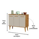 Ver imagem 3 de Balcão Himmel Cor:ipe Off White - Armário Multifuncional - Mizza Decor