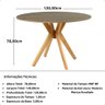 Conjunto Mesa de Jantar Redonda Marci Natural 120cm com 4 Cadeiras Eames Eiffel - Branco - 5