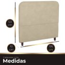 Ver imagem 5 de Cabeceira Casal King Size Estofada para Cama Box Lizza Veludo Bege
