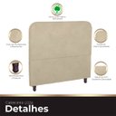 Ver imagem 6 de Cabeceira Casal King Size Estofada para Cama Box Lizza Veludo Bege