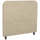 Ver imagem 3 de Cabeceira Casal King Size Estofada para Cama Box Lizza Veludo Bege
