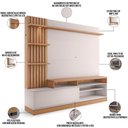 Ver imagem 2 de Estante Painel para Tv 65 Pol com Led Aracati C04 Freijó Off White Matte - Lyam Decor