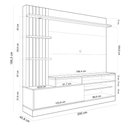 Ver imagem 5 de Estante Painel para Tv 65 Pol com Led Aracati C04 Freijó Off White Matte - Lyam Decor