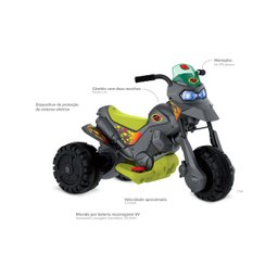 Moto XT3 Elétrica 6V:Cinza - 2