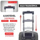 Ver imagem 5 de Kit Conjunto Mala Sacola Viagem Santino Dubai SLS3 G M P SLS3 Dubai Marrom