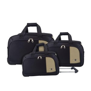 Kit Conjunto Mala Sacola Viagem Santino Dubai SLS3 G M P SLS3 Dubai Marrom