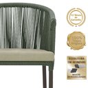 Ver imagem 3 de 4 Cadeiras de Jantar Área Noronha em Alumínio com Pintura Marrom Corda Náutica E7 Trama Original