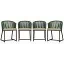 Ver imagem 1 de 4 Cadeiras de Jantar Área Noronha em Alumínio com Pintura Marrom Corda Náutica E7 Trama Original