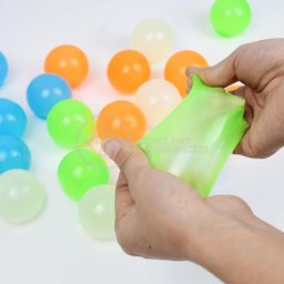 Fidget Toy Bolinha Globble Anti Stress de Apertar do Tiktok Luminosa Fluorecente Gruda Teto e Parede - 3