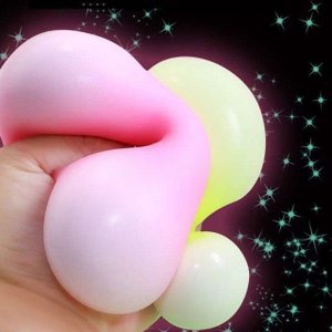 Fidget Toy Bolinha Globble Anti Stress de Apertar do Tiktok Luminosa Fluorecente Gruda Teto e Parede