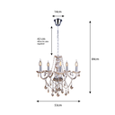 Ver imagem 3 de Lustre Candelabro France Nice Cristal Legítimo Champagne 5 Braços E14 Sofisticado