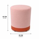 Ver imagem 2 de Puff Rodapé Cobre Fosco, Cor Rosa Linho - Let Móveis