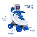Ver imagem 7 de Patins Quad Retro Basic 4 Rodas Branco e Azul Bel - 35