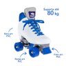 Patins Quad Retro Basic 4 Rodas Branco e Azul Bel - 35 - 2