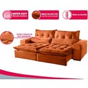 Ver imagem 3 de Sofá 2 Lugares Máximo Retrátil e Reclinável 2,00 Metros Veludo Terracota Terracota