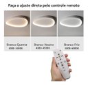 Ver imagem 2 de Luminaria Paflon Sobrepor Organica Kit 3 Uni Led 3 Tons Controle Remoto Teto Decoraçao Iluminaçao En