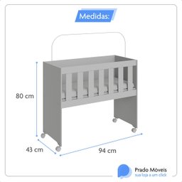 Mini Berço Chiqueirinho 5 em 1 com Rodízios e Colchão Rubi:amadeirado - 3