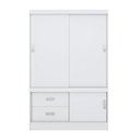 Ver imagem 3 de Guarda Roupa Solteiro 2 Portas Estilo Ii 22520 Branco Rosa Flex Demóbile