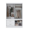 Ver imagem 4 de Guarda Roupa Solteiro 2 Portas Estilo Ii 22520 Branco Rosa Flex Demóbile