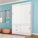 Ver imagem 5 de Guarda Roupa Solteiro 2 Portas Estilo Ii 22520 Branco Rosa Flex Demóbile