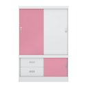 Ver imagem 7 de Guarda Roupa Solteiro 2 Portas Estilo Ii 22520 Branco Rosa Flex Demóbile