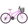 Bicicleta Feminina Aro 26 Mtb Alumínio Colorido 18 Marchas Cor Rosa - 1