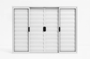 Ver imagem 2 de Veneziana 6 Folhas Aluminio Branco 1,00x1,50