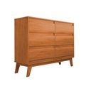 Ver imagem 1 de Conjunto Cama Infantil Luna Plus 2 Baús e Escada com Cômoda Londres 6 Gavetas para Quarto - Nature