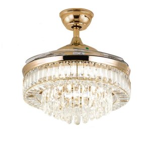 Luminaria Ventilador Retratil Lustre Hera 3 Tons 6 Velocidades Controle Iluminaçao Ajustavel Sala Qu