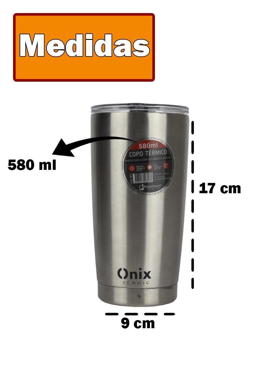 Kit 2 Copos Térmicos Parede Dupla Isolamento A Vácuo Em Aço - 3
