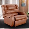 Poltrona do Papai Sala de Cinema Reclinável Manchester Elétrica Pu Caramelo Brilho - 3