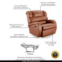 Ver mais imagens de Poltrona do Papai Sala de Cinema Reclinável Manchester Elétrica Pu Caramelo Brilho