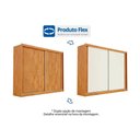 Ver imagem 2 de Guarda Roupas 2 Portas de Correr e 4 Gavetas Creta Peroba/Off White/Peroba - Europa