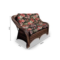 Conjunto de Sofá Fibra Sintética Melo - 1 Sofá 2 L + 2 Poltronas + 1 Mesa Centro - Tecido Maui - 5