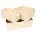 Ver imagem 2 de Kit C/ 3 Caixas Organizadoras Coloridas com Alça 3 Tamanhos