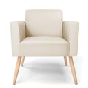Ver imagem 5 de Poltrona Sala Decorativa Kit 2 Marisa Pé Palito Natural Sintético D03 - D’Rossi