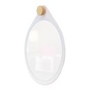 Ver imagem 1 de Espelho Decorativo Adnet Flat Branco Off White 30 Cm Redondo