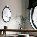 Ver imagem 2 de Espelho Decorativo Adnet Flat Branco Off White 30 Cm Redondo